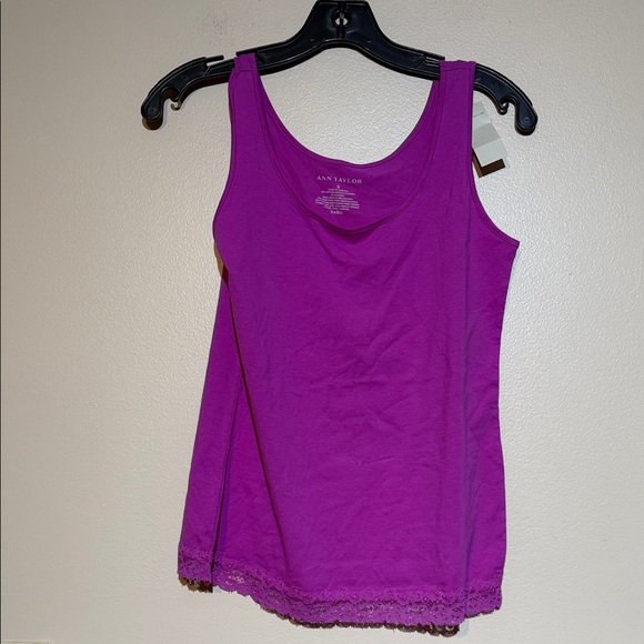 Ann Taylor Tops - Ann Taylor 2 tanks lace Trim Scoop Neck Tank